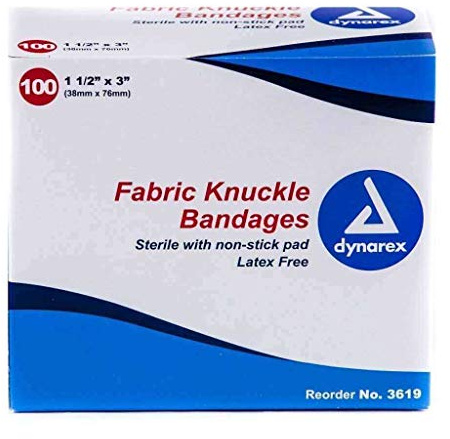 Dynarex Fabric Knuckle Bandage Box of 100