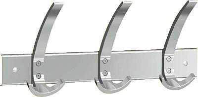 Kerkmann Wandgarderobe Public 3/6/6402 B40xT11xH17 cm alusilber Stahl pulverbeschichtet