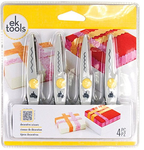 EK Success Decorative Scissor, Pack of 4, White
