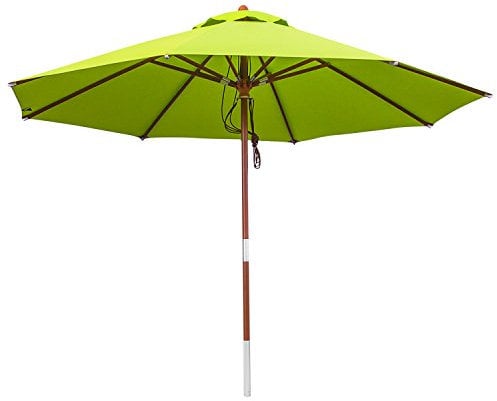 anndora® Sonnenschirm Gartenschirm 3,5 m rund - UV Schutz + Winddach - Apfelgrün/Limette