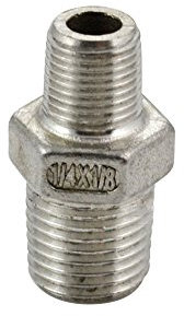 SuperWhole 1/4x1/8 Male Hex Nipple Threaded Reducer Pipe Fitting Stainless Steel 304 BSPT