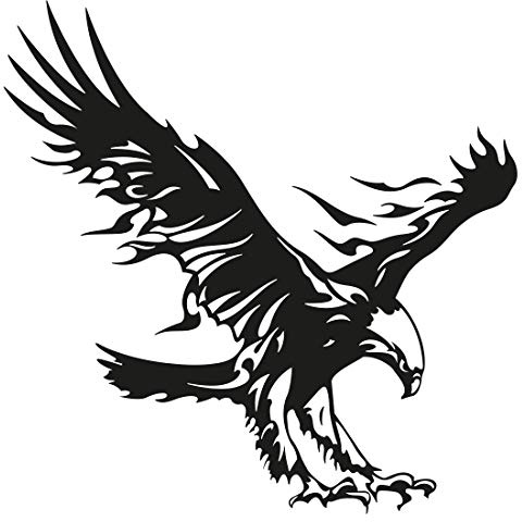 Autotattoo - Flammen Adler 004 - S - 40cm x 40cm - Auto Aufkleber