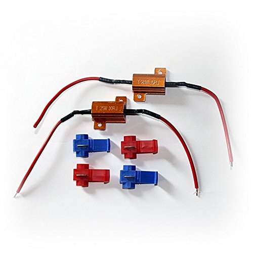2x Widerstände 25 Watt 10 Ohm für Miniblinker / Blinker H1 H3 H7 H8 H11 HB4 LED Widerstand Kabel Kellermann Relais Wiederstand (25 Watt - 10 Ohm)