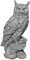 gartendekoparadies.de Eule Uhu mit Gefieder, Steinfigur, H. 41 cm, 12 kg, Grau, frostsicher aus Steinguss für Außenbereich