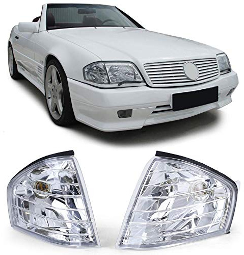 Carparts-Online Klarglas Blinker Chrom Paar für Mercedes SL R129 89-01