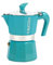 Pedrini Glitter Caffettiera, Alluminio Verniciato, Azzurro, 3 Tazze