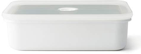 HoneyWare Vakuum Frischhaltedose Emaille | XL | 1,85L | 23,5 x 17,5 x 7cm | die Lebensmittel bleiben wesentlich länger frisch | schützt Lebensmittel vor Bakterien- und Pilzbefall | ohne Vakuumpumpe