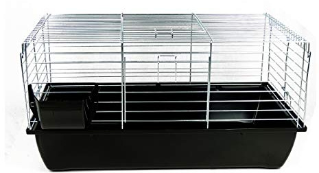 Little Friends Premium Rabbit 80Cm Rabbit and Guinea Pig Cage, Black