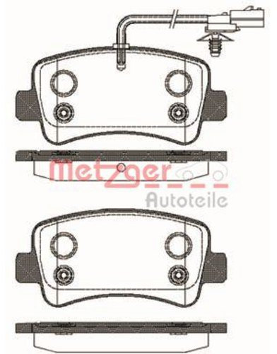 Metzger 1439.01 REMSA Bremsbelagsatz, Scheibenbremse - (4-teilig)