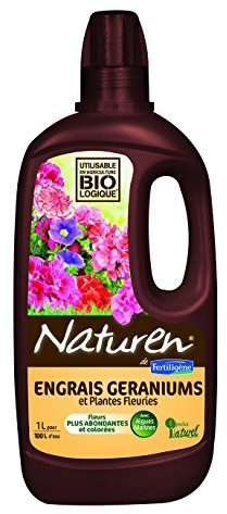 Naturen de Fertiligène Engrais Liquide géraniums, Plantes Fleuries 1 Litre