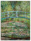 ARTLAND Wanddeko Leinwand Bilder Wandbild 60x80 cm Teich Pflanzen Seerosen Japanische Brücke 1899 Impressionismus Claude Monet T7PQ