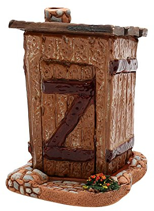 Dekohelden24 Keramik- Räucherhaus - Toilettenhäusel - HandArt