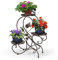 HLC-Bronze Porte Pot Pots Plante Fleurs 3 Etagere Support Jardin en Metal Fer