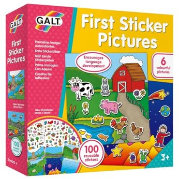 Galt First Sticker Pictures, Reusable Sticker Activity Kit, Ages 3 Years +