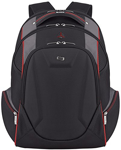 Solo Launch 17.3 Inch Laptop Backpack with Hardshell Front Pocket, Black, One Size, Launch Laptop Backpack