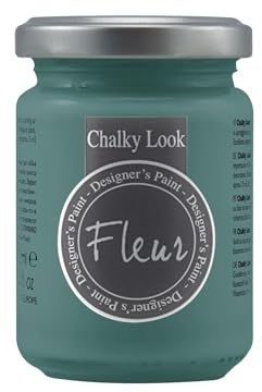 Fleur Chalky Look Paint - Vanity Blue, 4.4 oz jar