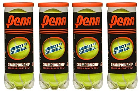 PENN Championship regular-duty tennis balls 4 can bundle