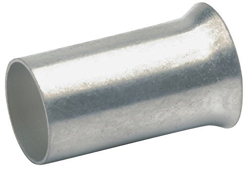 Klauke 7610 Lot de 100 embouts de câblage non isolés Argenté 10 mm²