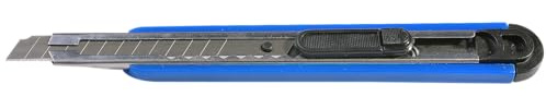 SW-Stahl 90640L Industriemesser 9 mm - Profi Abbrechmesser aus Metall | Robustes Cuttermesser mit Metall-Klingenführung und stabilem Gehäuse für präzises Schneiden im Gewerbe- und Industriebereich