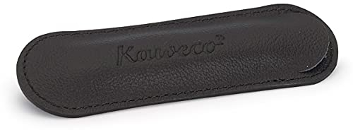 Kaweco Eco 1er Leder Etui Schwarz I Stifte Etui passend für die Sport Serie I Schreibetui aus echtem Leder mit schöner Prägung I schicke & Klassische Stifttasche I Stiftetui 12 x 3,5 cm