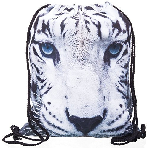 Compagno Turnbeutel Fullprint Rucksack Beutel Tasche Sport-Beutel, Rucksack Farbe:Snow Tiger