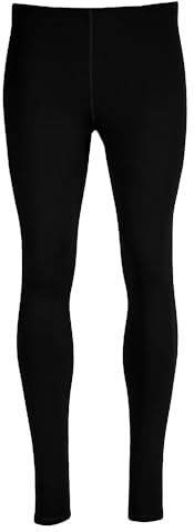 Hot Chillys Men's Micro Elite Chamois Ankle Tight Midweight Body Fit Base Layer, Black, M