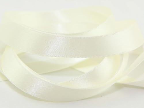 Berisfords R350125/419 | Bridal White Double Faced Satin Ribbon | 20m x 25mm