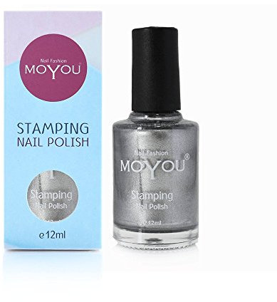MoYou Nails Original Silver Colour Stamping Nail Polish Used to Create Beautiful Nail Art Designs