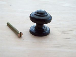 Ironmongery World®Antique Cast Iron Cupboard Cabinet Drawer Kitchen Door Knobs Pull Handles - 40mm - Black