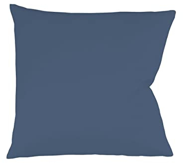 Fleuresse Colours Kissenbezug, Mako Satin, Denim, 80 x 80 cm