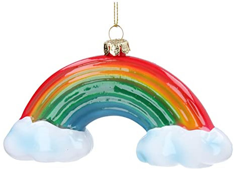 Gisela Graham Christmas Acrylic Rainbow and Clouds Tree Decoration