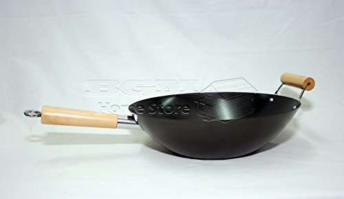 Prima 35cm Non Stick Wok with Double Wooden Handle