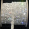 Demiawaking, addobbo alla moda, catena di strass trasparenti SS16, a 2 file, argento, 0,9 m, per decorazione di nozze e fai da te,