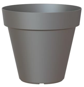 Artevasi Capri Pot, Rond Pot en Plastique, 25cm, Couleur: Anthracite