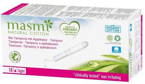 BIO TAMPONS light mini m.Applikator 100% BW MASMI 18 St Tampon