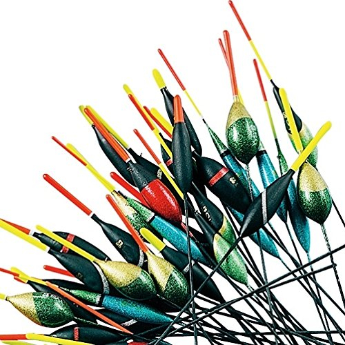 FLADEN Fishing - 50 Bulk Pack of Assorted Pole Floats - Different Sizes - For Pole and Whip Fishing [21-B50]