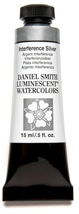 Daniel Smith Extra Fine Watercolor Paint, 15ml Tube, Interference Silver, 284640007, 0.51 Fl Oz (Pack of 1)