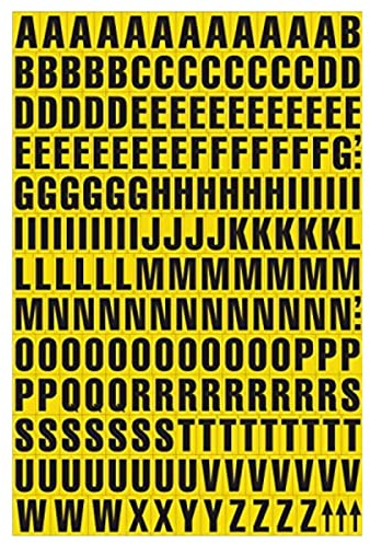 Yellow Magnetic MIxed Letters 23mm High