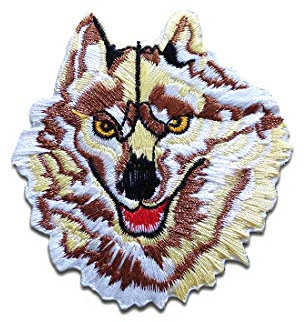 Catch the Patch Wolf Tier - (Größe: 5,5 x 6,5 cm) – Aufbügler & Applikationen in verschiedenen Größen – Ideal für Kleidung, Schulranzen, Jeans & Rucksäcke