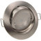 trendlights24 Premio-C Decken Einbaustrahler Edelstahl rund für LED & Halogen 12V GU5.3 Niedervolt, ohne Leuchtmittel, Deckenspots schwenkbar 68 mm