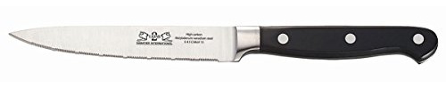 Sabatier Couteau utilitaire dentelé Pluton, 13 cm, noir, 771386 | Conçu pour Trancher facilement les Aliments à Peau Dure comme les Tomates, Agrumes