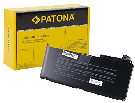 PATONA Laptop Akku für Apple Apple MacBook 13 | MacBook Unibody 13m MacBook Pro 15m MacBook Pro 17 | MacBook Pro Unibody 15 | MacBook Air | MacBook Air MC234LL/A 13.3-Inch | MacBook Air MC233LL/A 13.3-Inch | MacBook Pro 13.3-Inch | MacBook Pro MC375LL/A 13.3-Inch | MacBook Pro 15 series | MacBook Pro MB985LL/A 15.4-Inch | MacBook Pro MC118LL/A 15.4-Inch | MacBook Pro MC373LL/A 15.4-Inch | MacBook Pro MC372LL/A 15.4-Inch - [ Li-ion; 5200mAh;schwarz]