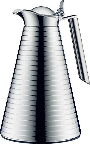 alfi Jarra térmica de cobre cromado para bebidas frías y calientes, 1,0 l, cromado