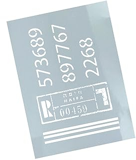 Schablone Zahlenpost - Zahlenschablone Vintage Poststempel Stencil Wandschablone - Malerei Airbrush Textilgestaltung Deko Möbel Dekor - zAcheR-fineT