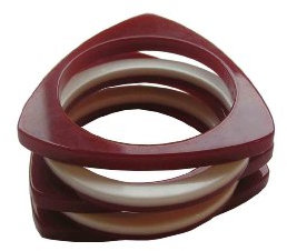 D&G Dolce&Gabbana Jewels D&G Over ME Bangle 5 Set RED & White DJ0930