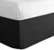 Luxury Hotel Tailored Bed Skirt, Box Pleats, 14 inch Drop, King, Black