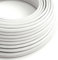 creative cables - Cavo Elettrico Rotondo Rivestito in Tessuto Effetto Seta Tinta Unita Bianco RM01-10 Metri, 2x0.75