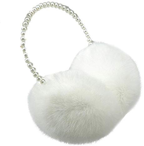 Fausse Fourrure Cache-oreilles Perle Décor Cache-oreilles Chaud D'hiver Earlap Couvre-chef Noël Accessoires Pour Les Femmes