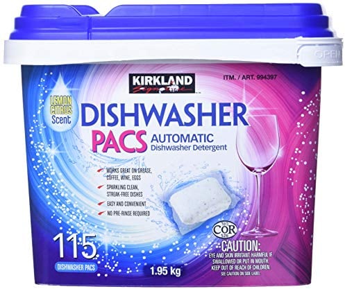 Kirkland Signature Premium Dishwasher Detergent Pacs, 115-count
