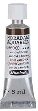 Schmincke – HORADAM® AQUARELL - feinste Künstler-Aquarellfarben, Vandyckbraun - 5 ml
